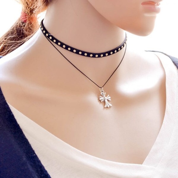 Layered Cross Necklace