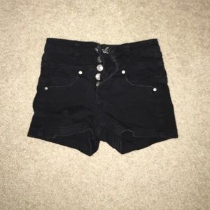 Black high waisted shorts