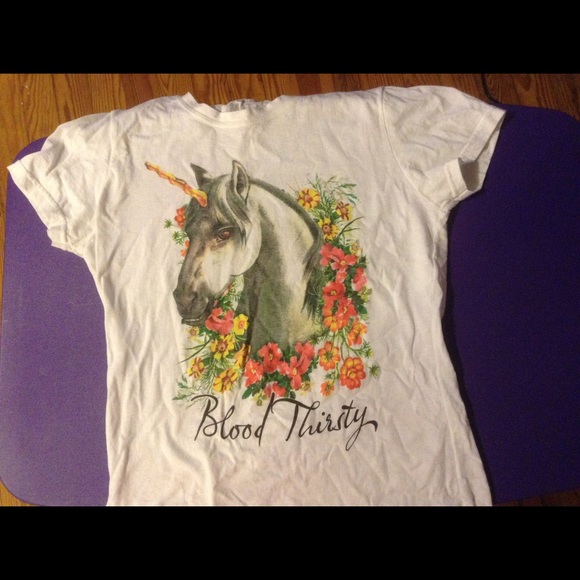 Blood thirsty unicorn t-shirt
