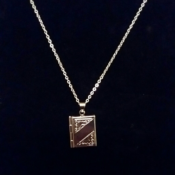 Photo book locket necklace