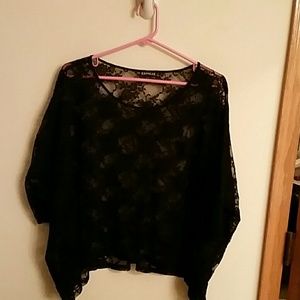 Express black lace blouse