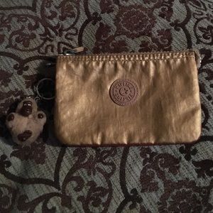 Kipling Gold Coin/credit card pouch with monkey