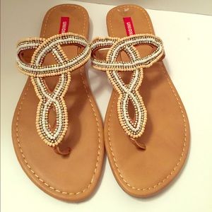Rhinestone sandals, never worn