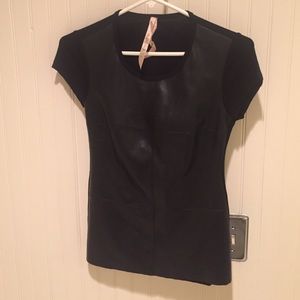 Bailey 44 Faux leather top