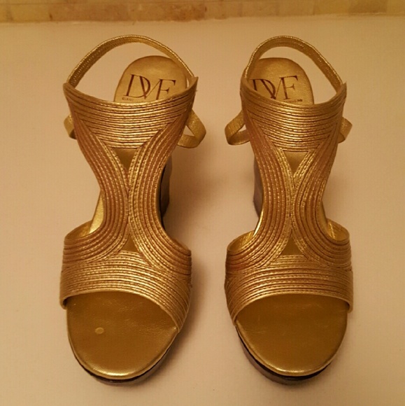 Gold Wedge Sandles
