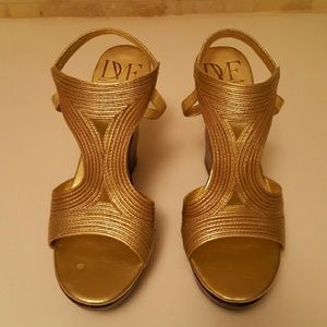 Gold Wedge Sandles
