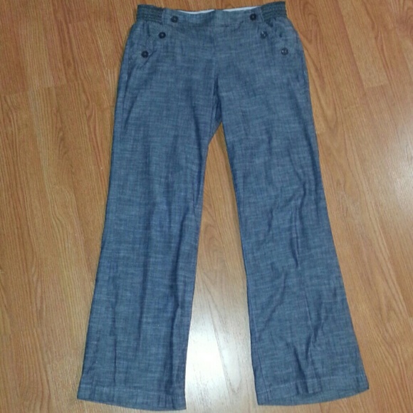 Candie's wide leg pull on light denim-like pants