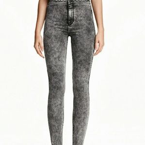 Acid Washed High Waisted  Jeans