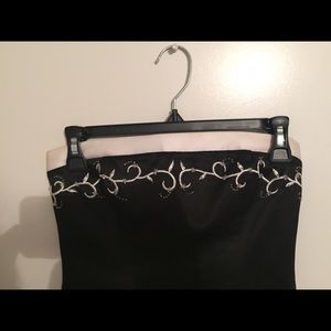 Formal strapless gown and matching shawl