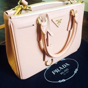 Inspired Saffiano satchel pink nude tote bag