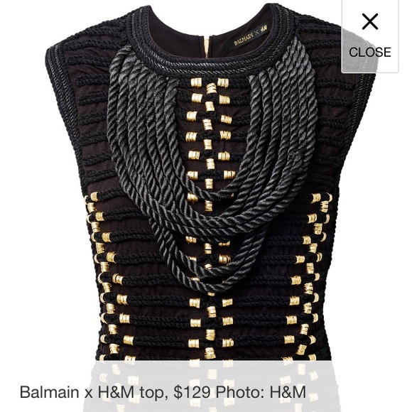 Balmain / H&M black top