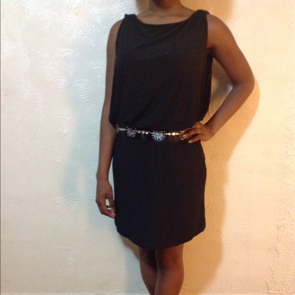 Black Dress with Jewel Accents