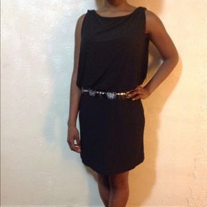 Black Dress with Jewel Accents