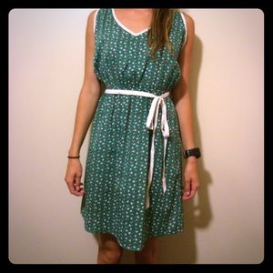 Green owl summer dress