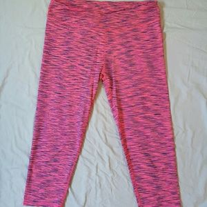 Pink Space Dye Workout Yoga Capris