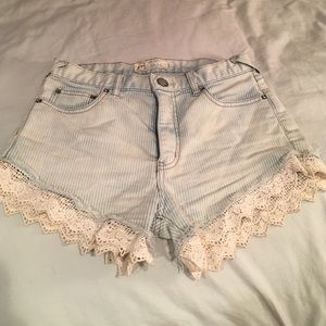 Free people Lacey denim cut off shorts