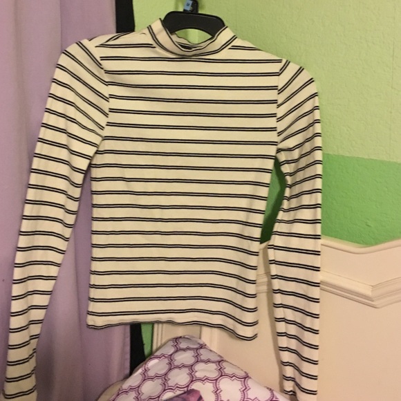 Long sleeve, short turtle neck shirt