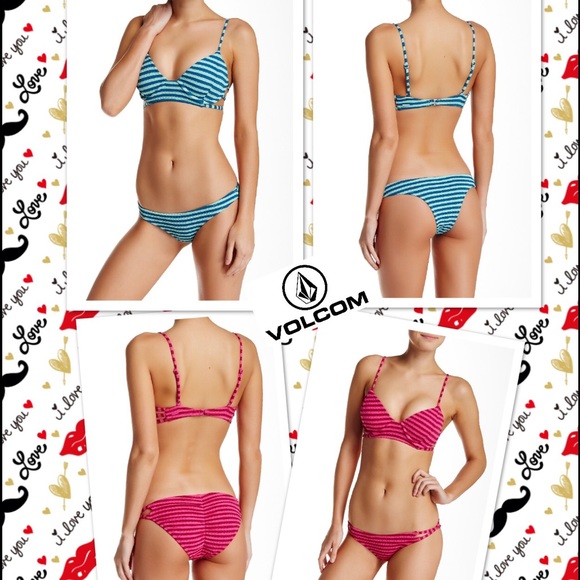 Volcom Other - Volcom, Broken Lines Underwire Bikini Top Pink