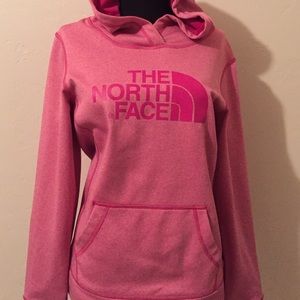 pink north face hoodie