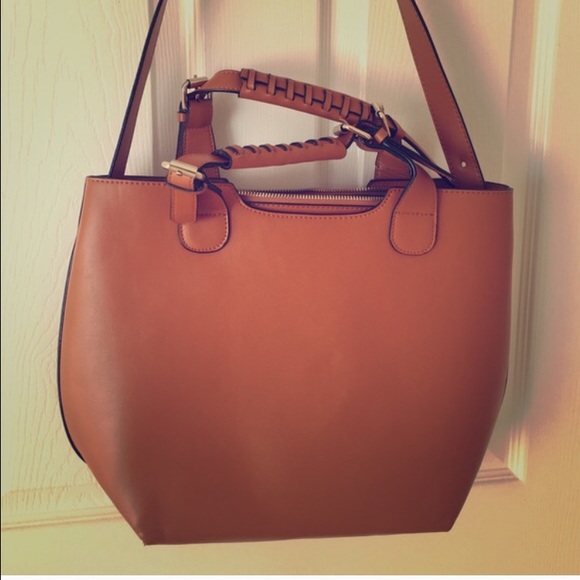 Tan shopper bag