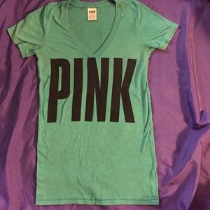 NWOT...Victoria's Secret Pink Teal Tee