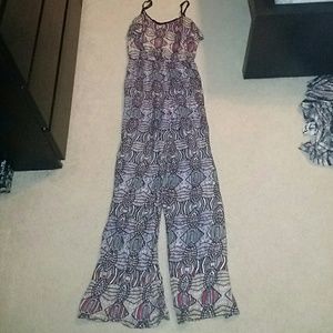 Angie abstract print jumpsuit