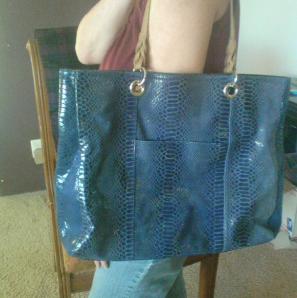 Wilsons Leather Handbags - Leather  snake print tote reptile loving