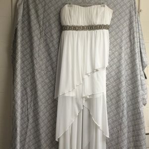 White High Low formal dress