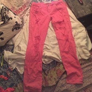 Abercrombie & Fitch pink jeans