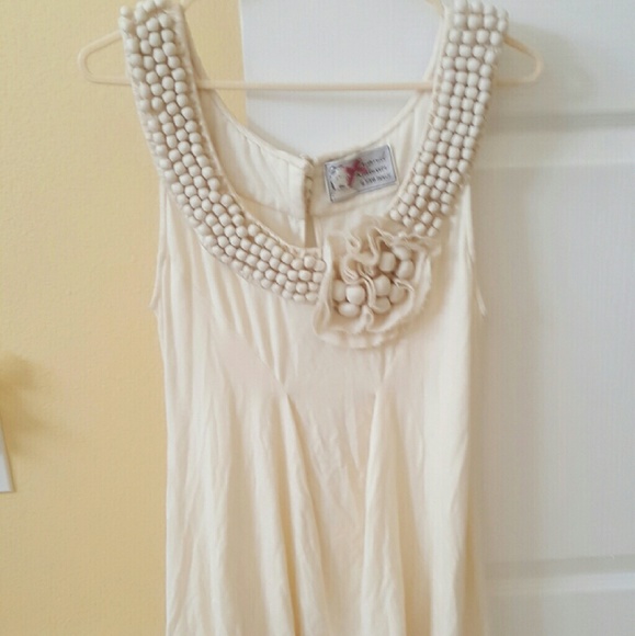 🆕 cream tank flower blouse
