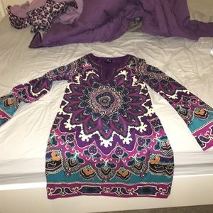 Multi-colored shirt dress. Never worn.