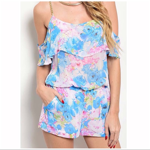 CHAIN SHOULDER ROMPER MINT - Picture 4 of 7