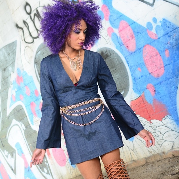 Denim Dazzle Jean Mini Dress