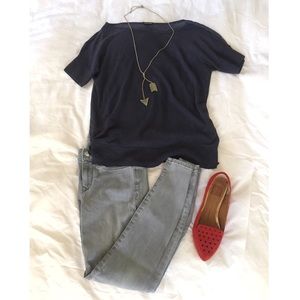 🙀NEW MARKDOWN!!!😻 Club Monaco Mixed Media Shirt