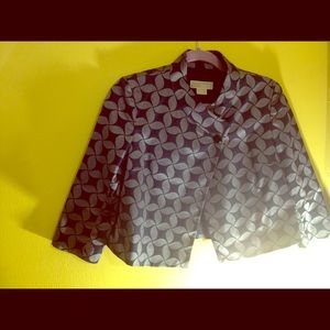 Michael Kors Print Cropped Dressy Jacket