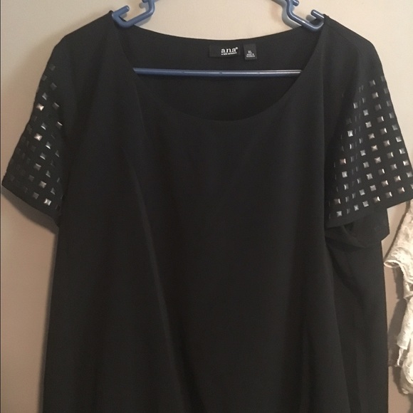 Black top with studded sleeves