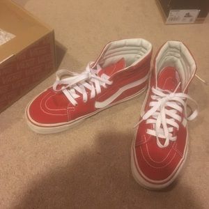Red high top vans
