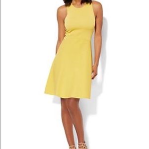 Crossover Flare Sweater Dress