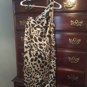 NWT David meister one shoulder cocktail dress