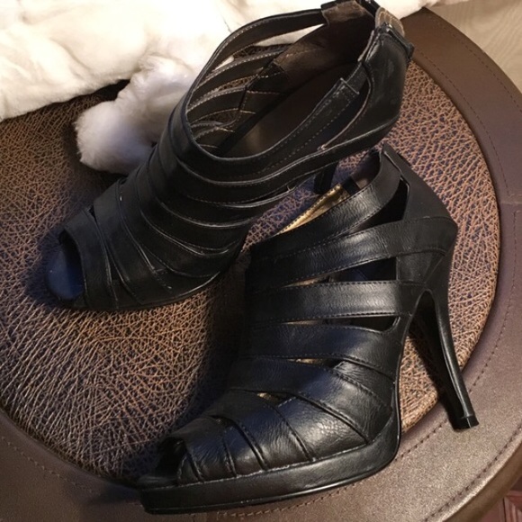 Black Caged heels