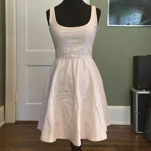Peach / white tank top cocktail dress