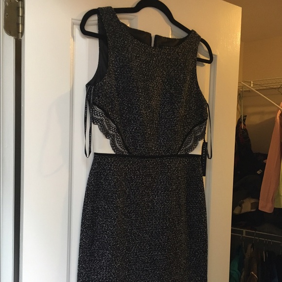 Ivanka Trump black and ivory lace dress
