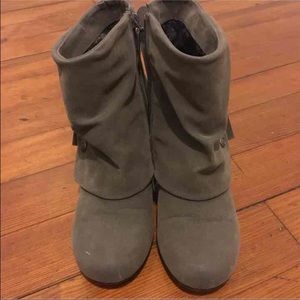 Booties with wedged heel!