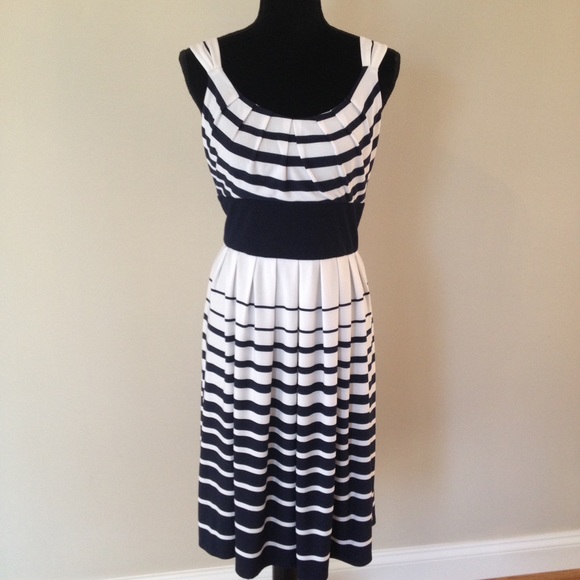 Navy and White Stripe Dress