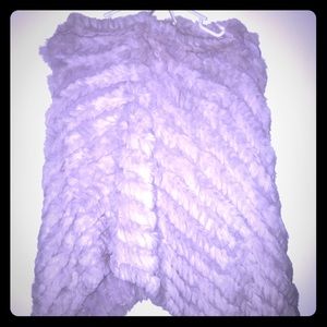 Lavender, rabbits fur shawl.