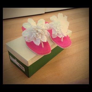Kate Spade Bella white flower sandals