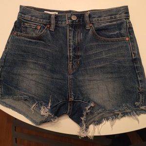 Gap high rise jean short
