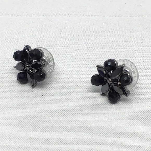 Swarovski Black Crystal Ear Studs - Picture 2 of 2
