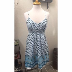 Boulevard Crochet Lace Cami Strap Dress Boho Floral Print Red