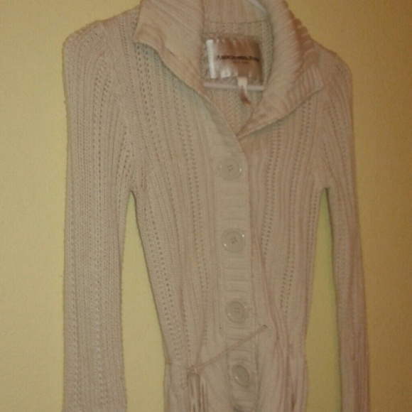 ABERCROMBIE CREAM COLOR BUTTON UP - Picture 3 of 3